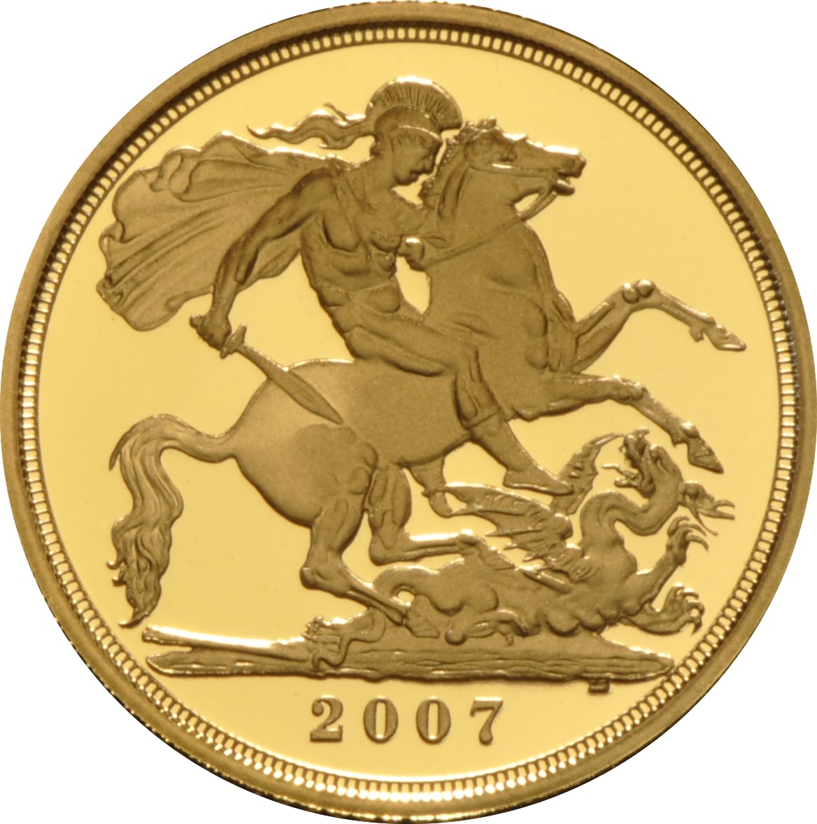2007 Proof Gold Half Sovereign Elizabeth II Fourth Head