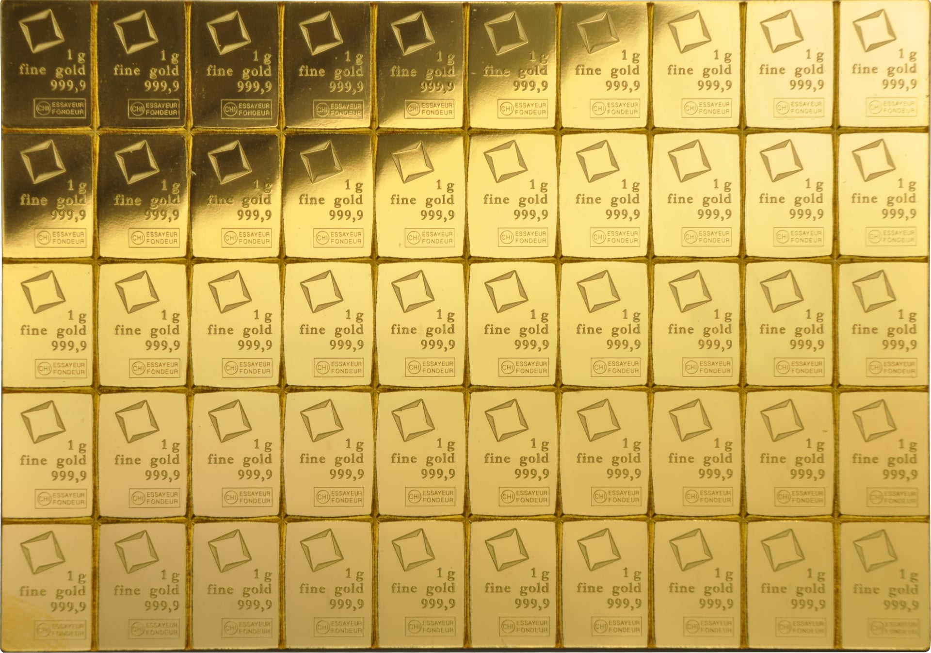 50 x 1g Gold Bar CombiBar